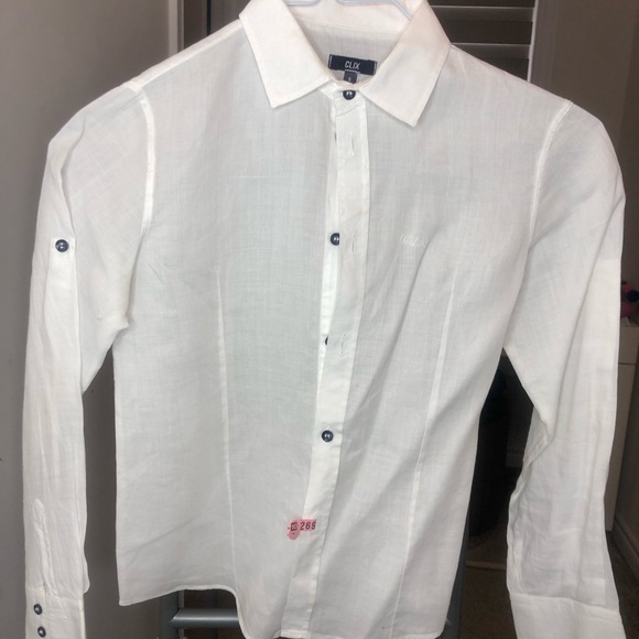 3PC BOYS LINEN SET WHITE & BLUE - Picture 3 of 10